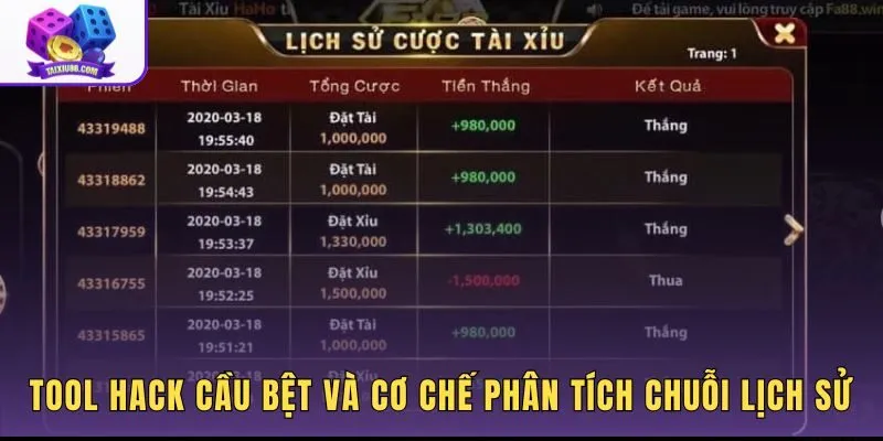 Tool hack cầu bệt và cơ chế phân tích chuỗi lịch sử